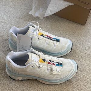 Salomon xt6 White and Light Blue Running Shoes